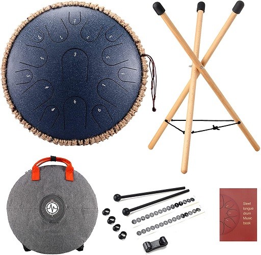 14 Inch 15Notes Steel Tongue Drum With Accessories